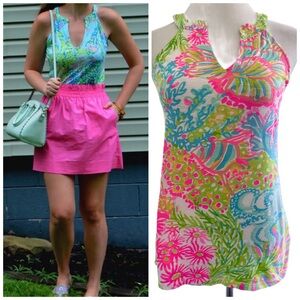 Lilly Pulitzer Lover’s Coral Arya Sleeveless Tank Top Size XS NWOT